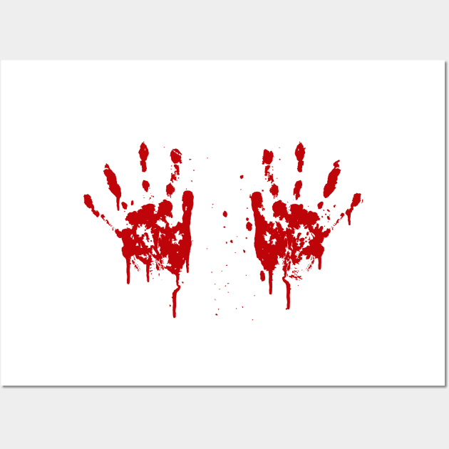 Bloody hands boobs Wall Art by LaundryFactory